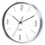 Hiopeak 12 Inch Metal Wall Clock Silent, Non-Ticking Decorative Modern Analog Quartz Wall Clock Battery Operated for Bedroom Living Room Kitchen Office School (Aluminum Frame, Silver)