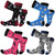 Vicenpal 4 Pairs Novelty Football Basketball Soccer Golf Socks Casual Crew Socks Gift for Men Women Teens Sports Series Socks (Volleyball Style), 6-12