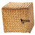 Luxshiny Wicker Shelf Baskets Bin with Lid Handwoven Seagrass Basket Storage Bins Cubes Household Basket Boxes for Shelf Closet Wardrobe Home Organizer