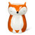 Abbott Collection 27-MINIKIN-472 Sitting Fox Planter/Vase-4" H, Orange