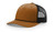 The Hat Pros | Richardson 112FPR Five Panel Pinch Trucker Hat w/Visor Rope | Adjustable Snapback (Caramel/Black/Black)