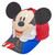 Disney Toddler Boys Mickey Mouse Cotton Baseball Cap Hat - Blue and Red