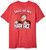 Disney Men's Donald Duck Happy Face T-Shirt, Red Heather, 2X