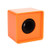 Aysekone Portable Orange ABS Injection Molding Square Cube Shaped Interview Mic Microphone Logo Flag Station