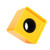 Aysekone Portable Yellow ABS Injection Molding Square Cube Shaped Interview Mic Microphone Logo Flag Station