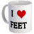CafePress I Love FEET Mug 11 oz (325 ml) Ceramic Coffee Mug
