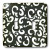 3dRose lsp_40866_2""Large Black N White Scroll" Double Toggle Switch,