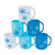 Fun Express Set of 12 Pieces Plastic Winter Mugs, Holds 6 oz, BPA Free Plastic, Christmas Party Supplies, Multi-Color