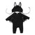 XFGLCK Newborn Infant Baby Boys Girls Halloween Outfit Long Sleeve Bat Romper with Hat(Black bat,0-6 Months)
