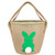 Leesgel Easter Baskets for Kids, Bunny Basket Easter Egg Hunt Baskets, Rabbit Buckets Large Easter Basket Gifts Bags for Boys Girls ?Green)