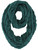 Luxury Divas Green Winter Bubble Knit Infinity Circle Scarf