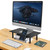 SEZQMA Computer Stand Riser, Height Adjustable Monitor Riser with Phone Holder, Laptop, Printer, Notebook, Metal Computer Monitor Stand, Desk Monitor Stand Underneath Storage