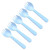 Abaodam 100PCS disposable serving spoons plastic cutlery plastic utensils plastic spoon disposable spoon plastic dishes disposable plastic spork plastic tableware fork spoon thicken