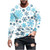 Christmas Tee Shirt for Men 2023 Long Sleeve Snowflake Graphic T-Shirts Xmas 3D Printed Tshirts Holiday Party Tops Blue