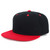Armycrew Youth Kid's Two Tone Flat Bill Snapback Baseball Cap - Black Red