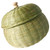 FELTECHELECTR Pumpkin Basket Rattan Wicker Basket Small Basket Rustic Basket Bin Water Hyacinth Storage Baskets Round Woven Basket Lidded Basket Bamboo Woven Basket Desktop Organizer Baskets