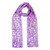 Treble Clef & Music Notes gold/silver reversible lilac scarf