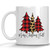 Merry Christmas Y'all Mug, Leopard and Buffalo Plaid Chrismas Trees 11 oz Coffee Cup Secret Santa Gift, Stocking Stuffer