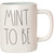 RAE DUNN BY MAGENTA White Ceramic LL Coffee Tea Mug (Mint To Be)
