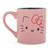 Silver Buffalo Sanrio Hello Kitty Pink Outline Face Wax Resist Ceramic Mug | Holds 14 Ounces