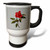 3dRose Single Stem Red Rose Isolated Vector Art On Gray - Travel Mugs (tm_355329_1)