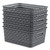 Utiao 6 Pack Plastic Weave Storage Baskets, Small Baskets for Organizing, Grey