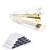 Gold Stapler Acrylic,Desktop Stapler with 1100 PCS Silver Metal Staples,Reusable Creative Stapler for Office School Home,Office Supplies School Stationery,Gold