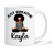 Personalized Just Breathe Coffee Mug, African Woman Cup, Melanin Ceramic Mug, Custom Afro Girl Cup With Name, Just Breathe Mug Gift For Girl, Black Queen Motivational Cup, White Mug 11oz, 15oz