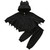 XFGLCK Toddler Baby Girls Boys Halloween Outfit Black Bat Zipper Hoodies+Pant Set Fall Winter Clothes(Black,6-12 Months)