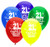 PartyMate 24638 Printed Latex Balloons, 8-Count, Assorted Colors