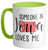 TeesAndTankYou Someone in Iowa Loves Me Coffee Mug 11oz Green
