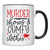 YouNique Designs Murder Shows and Comfy Clothes True Crime Mug, 11 Oz, Crime Junkie Merch, True Crime Coffee Mug for Women, True Crime Lovers Merchandise (Black Handle)
