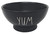 Rae Dunn By Magenta YUM Black Ceramic LL Cereal Bowl With White Letters