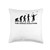 Badminton Player Gift Idea Badminton Shuttlecock Evolution Graphic Badminton Player Shuttlecock Sports Smash Throw Pillow, 16x16, Multicolor