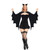 PARTISKY Bat Wings Adult Halloween Bat Costume Women's Cozy Bat Shrug with Ears Headband