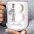 Monogram Name Coffee Mug Stained Glass Moroccan Letter Microwave Dishwasher Safe Personalized Initial Cup