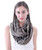 Lina & Lily Dinosaur Print Women's Infinity Scarf Lightweight (Dark Gray)