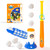 PALULU Kids Baseball Pitching Machine, Includes 5 Plastic Baseballs & Plastic Baseball Bat with Remote Control