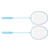 Badminton Racquets, 2pcs Good Tension Badminton Rackets for Outdoor (Green)