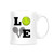 Love Tennis Ball and Racket for Tennis Player and Tennis Lover 11oz 15oz White Coffee Mug