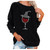 TUNUSKAT Womens Crewneck Christmas Sweatshirt 2022 Graphic Long Sleeve Casual Party Tops Lightweight Sweatshirt Pullover