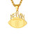 U7 Football Chain 18K Gold Plated Inspiration Sport Jewelry Jersey Number and Name Customized Rugby Pendant Necklace for Men Women
