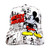 Disney Mickey Mouse Comic Book Print Snapback Baseball Hat (Black and White)
