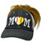 Cocomo Soul Womens Ball Mom Hat | Half Baseball Half Softball Hat | Ball Mom Messy Bun Top Ponytail Hat | Baseball Mom Cap | Softball Mom Cap 405 Dark Grey