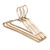 17" Strong Metal Wire Hangers Clothes Hangers, Coat Hanger, Standard Suit Hangers, Ideal for Everyday Use, 5 Pack, Gold