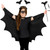 Toulite 4 Pcs Halloween Bat Costume for Kids Includes Black Cape Lace Bat Eye Mask Bat Headband Bat Wand Unisex Halloween Bat Costume Accessories for Kids Toddlers Cosplay Party Supplies