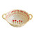 WAIT FLY Lovely Tulip Salad Bowl with Handles 20 OZ Porcelain Soup Bowl Serving Bowl for Soup, Pasta, Ramen, Cereal, Oatmeal, Salad