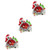 NOLITOY 3 Pcs Christmas Alarm Clock Decorative Alarm Clock Santa Alarm Clock Bedside Alarm Clock Table Alarm Clock Vintage Table Clock Fashion Desktop Clock Clown Plastic Small Alarm Clock