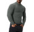 Men's Mock Turtleneck T-Shirts Long Sleeve Slim Fit Undershirt Thermal Pullover Sweater Solid Tops Dark Grey