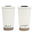Lighthouse Christian Products Pin Dot Classic White 12 ounce Ceramic Travel Tumbler Mugs Blessed & Grateful, Set of 2